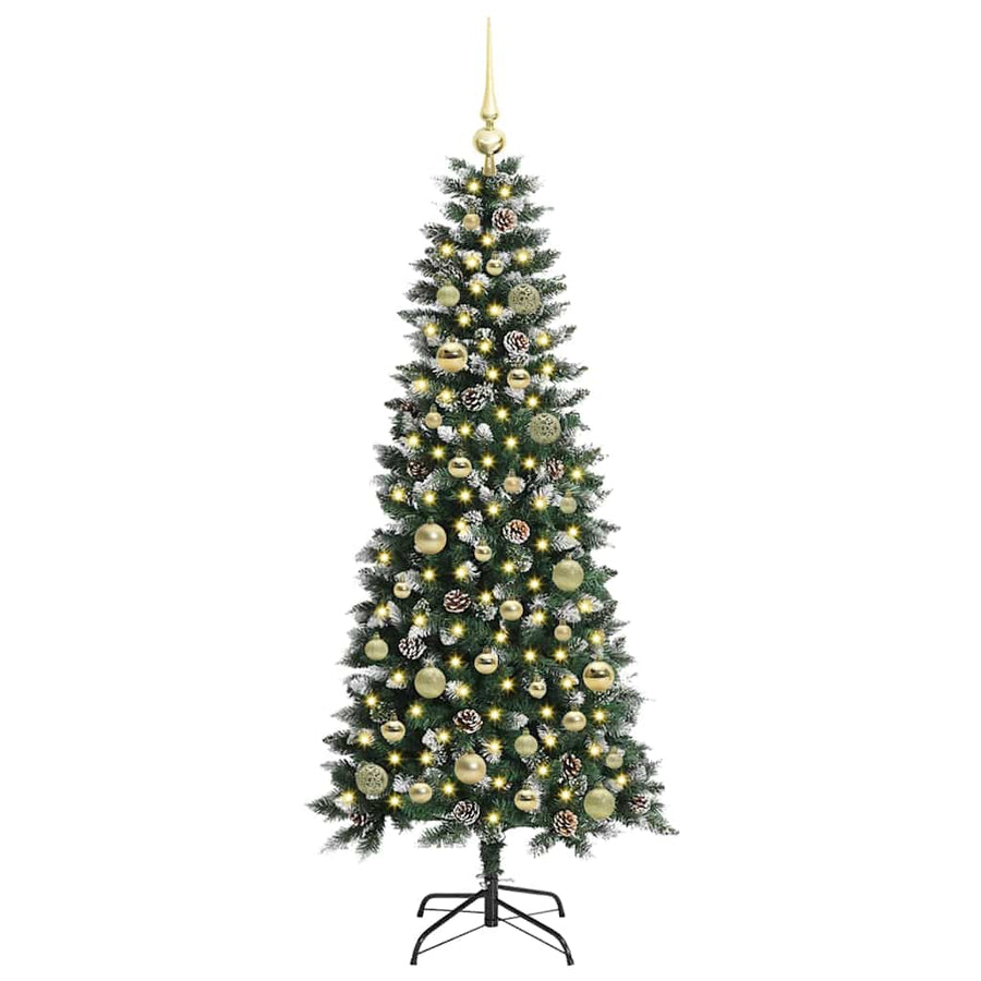 Kunstkerstboom Groen 66 x 66 x 150 cm PVC en Plastic en Staal