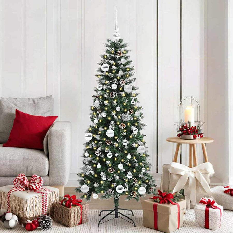 Kunstkerstboom Groen 66 x 66 x 150 cm PVC en Plastic en Staal