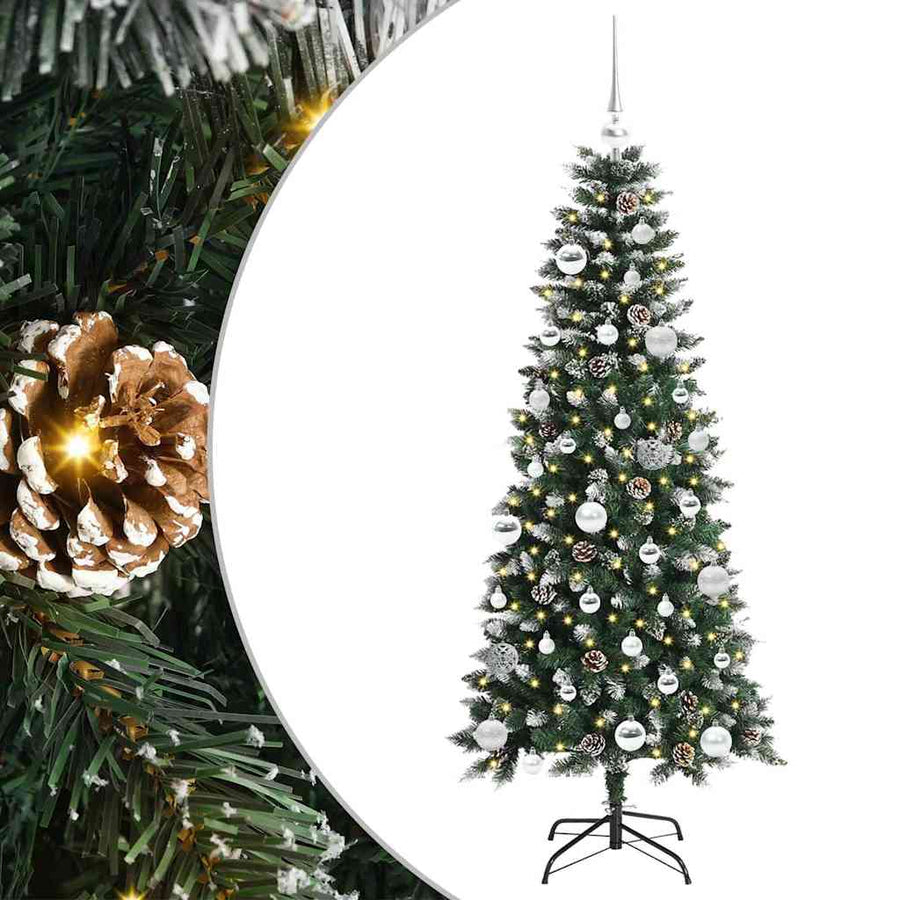Kunstkerstboom Groen 66 x 66 x 150 cm PVC en Plastic en Staal