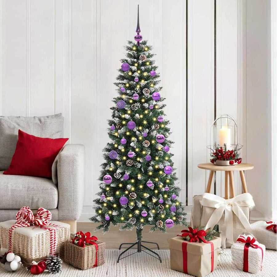 Kunstkerstboom Groen 66 x 66 x 150 cm PVC en Plastic en Staal