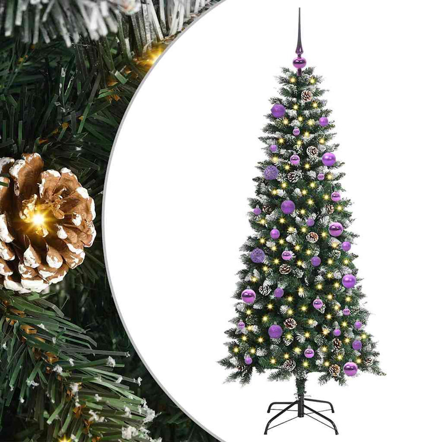Kunstkerstboom Groen 66 x 66 x 150 cm PVC en Plastic en Staal