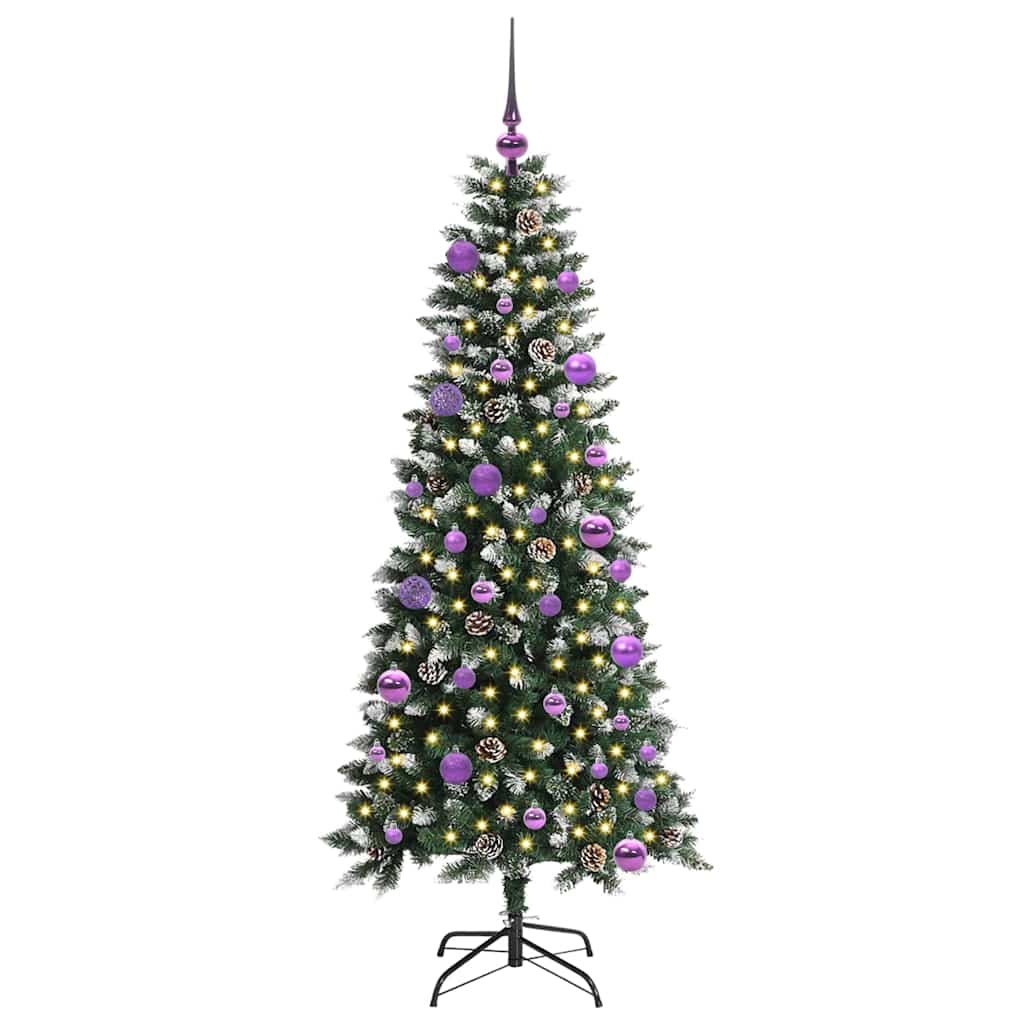 Kunstkerstboom Groen 66 x 66 x 150 cm PVC en Plastic en Staal