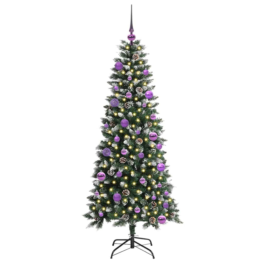 Kunstkerstboom Groen 66 x 66 x 150 cm PVC en Plastic en Staal