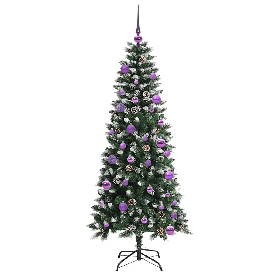 Kunstkerstboom Groen 66 x 66 x 150 cm PVC en Plastic en Staal