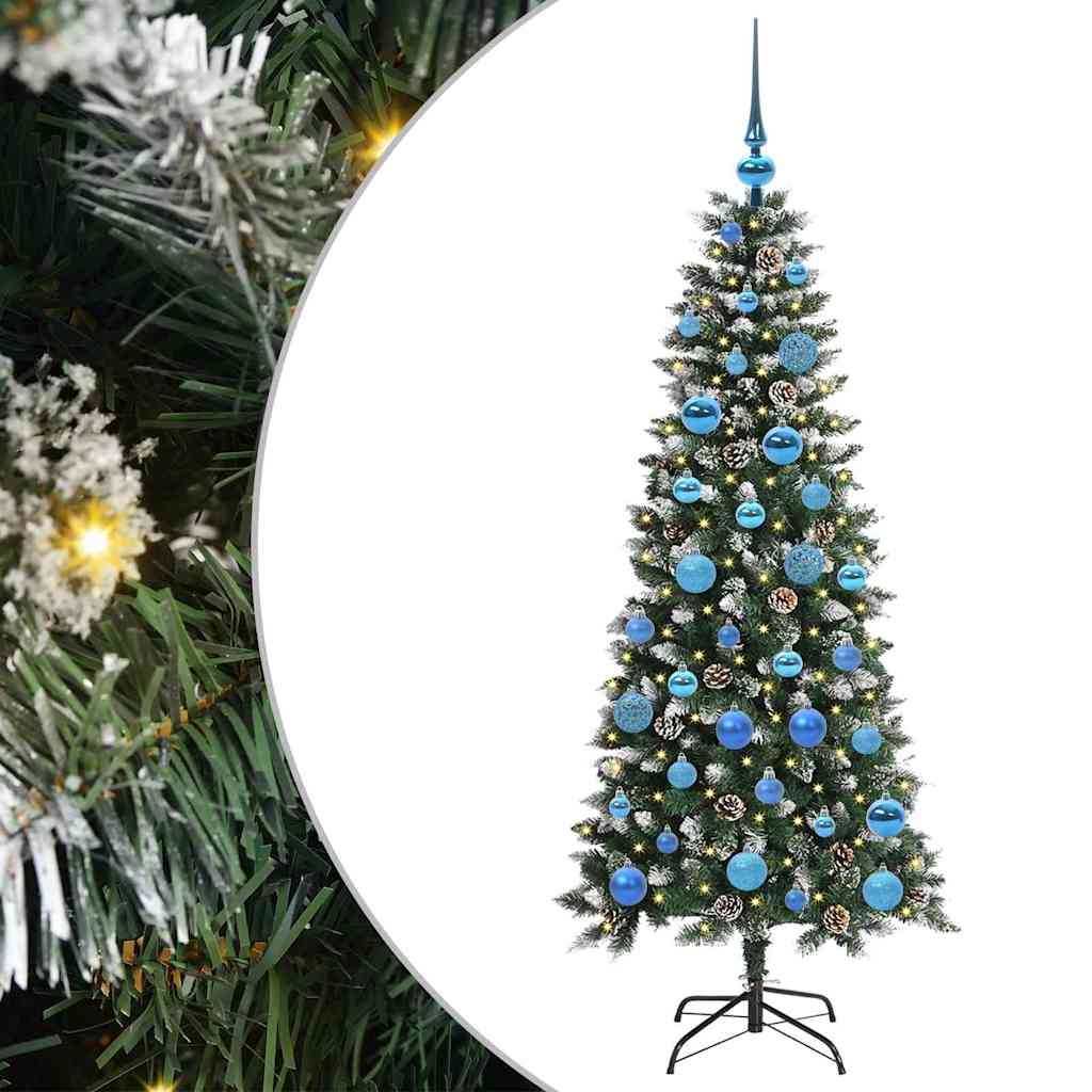 Kunstkerstboom Groen 66 x 66 x 150 cm PVC en Plastic en Staal