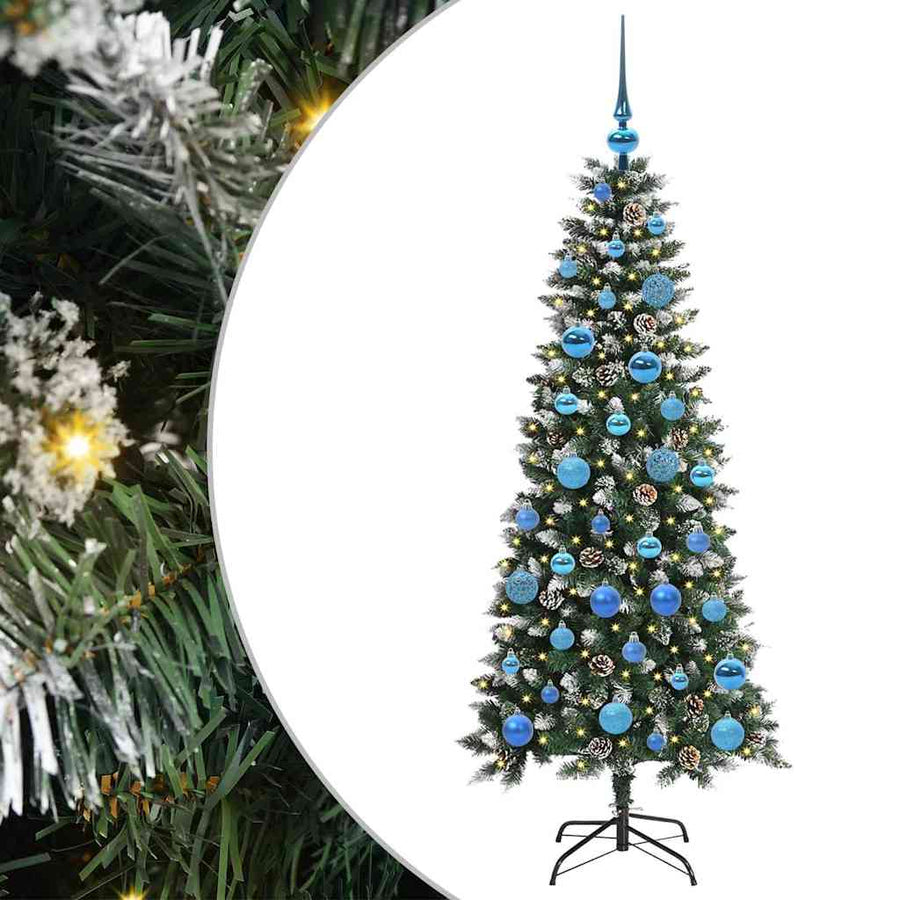 Kunstkerstboom Groen 66 x 66 x 150 cm PVC en Plastic en Staal