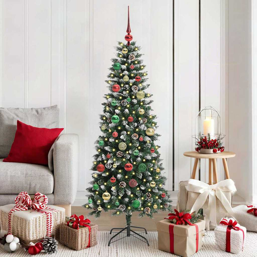 Kunstkerstboom Groen 66 x 66 x 150 cm PVC en Plastic en Staal