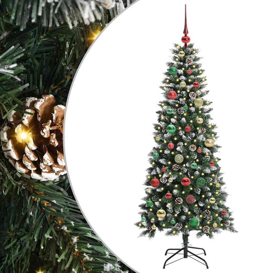 Kunstkerstboom Groen 66 x 66 x 150 cm PVC en Plastic en Staal