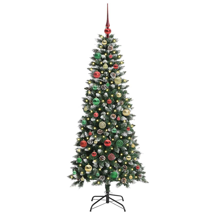 Kunstkerstboom Groen 66 x 66 x 150 cm PVC en Plastic en Staal