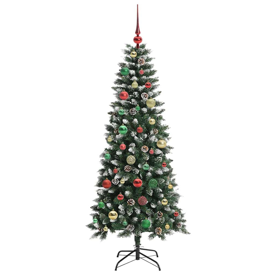 Kunstkerstboom Groen 66 x 66 x 150 cm PVC en Plastic en Staal