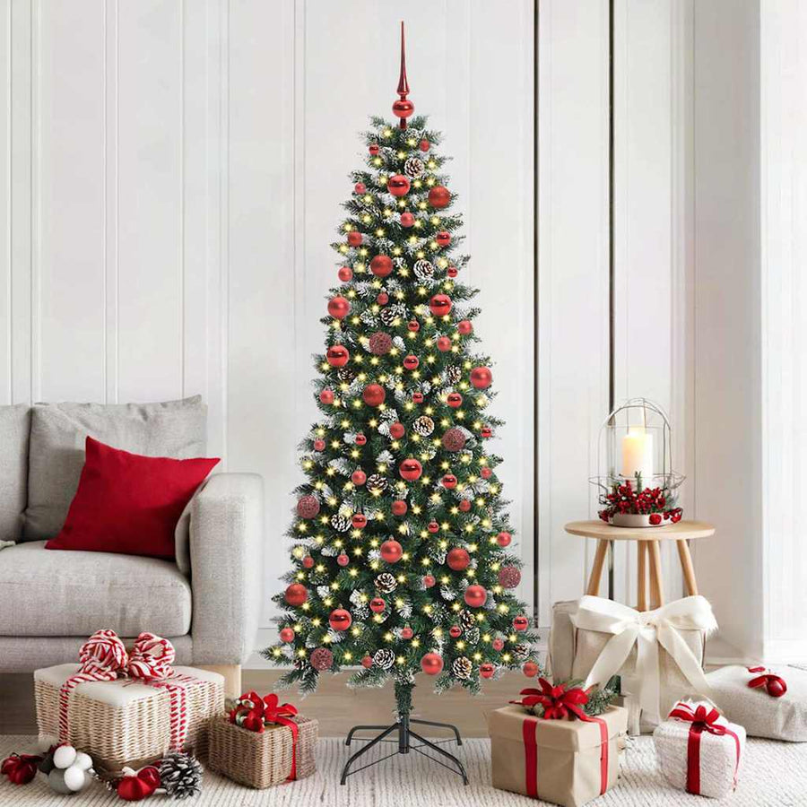 Kunstkerstboom Groen 76 x 76 x 150 cm PVC en Plastic en Staal