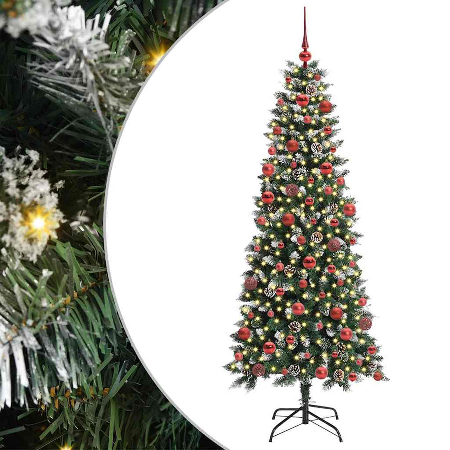 Kunstkerstboom Groen 76 x 76 x 150 cm PVC en Plastic en Staal