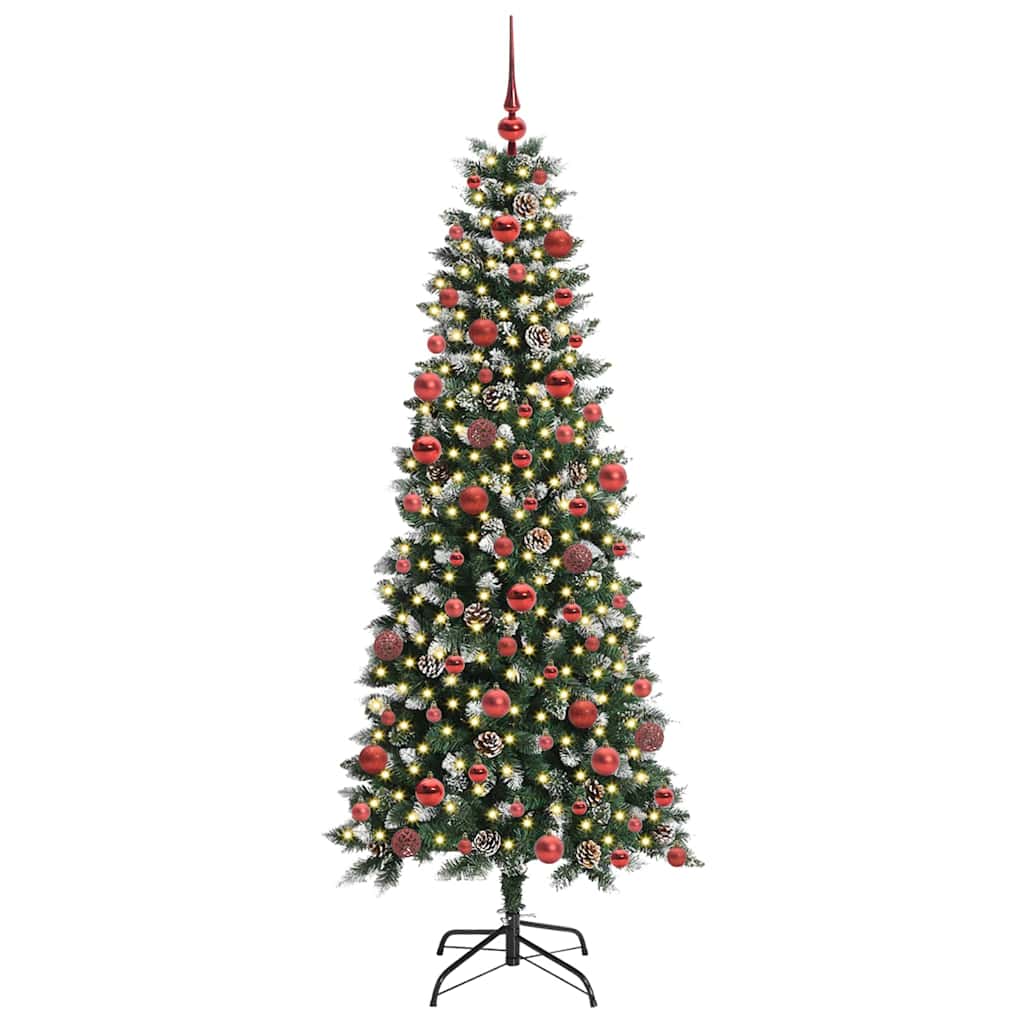 Kunstkerstboom Groen 76 x 76 x 150 cm PVC en Plastic en Staal