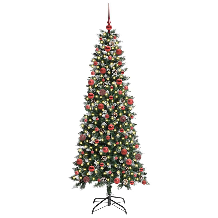 Kunstkerstboom Groen 76 x 76 x 150 cm PVC en Plastic en Staal