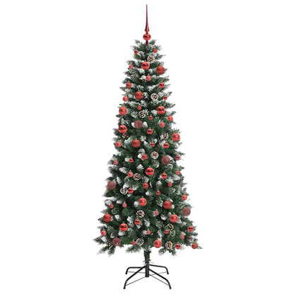 Kunstkerstboom Groen 76 x 76 x 150 cm PVC en Plastic en Staal