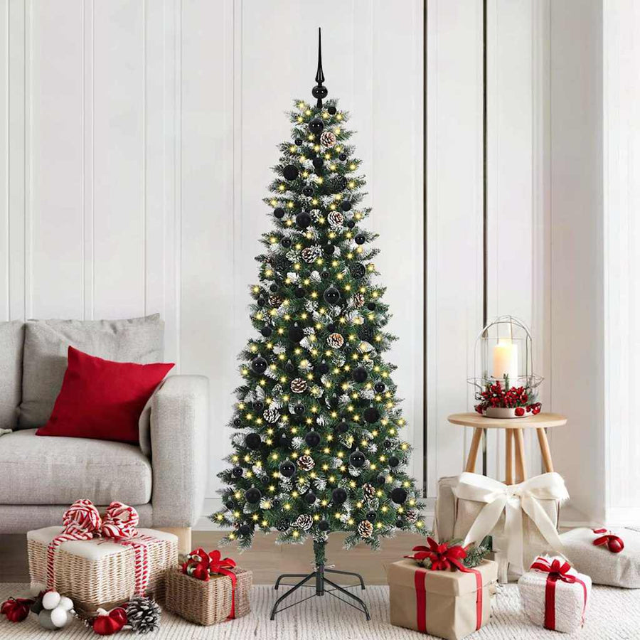 Kunstkerstboom Groen 76 x 76 x 150 cm PVC en Plastic en Staal
