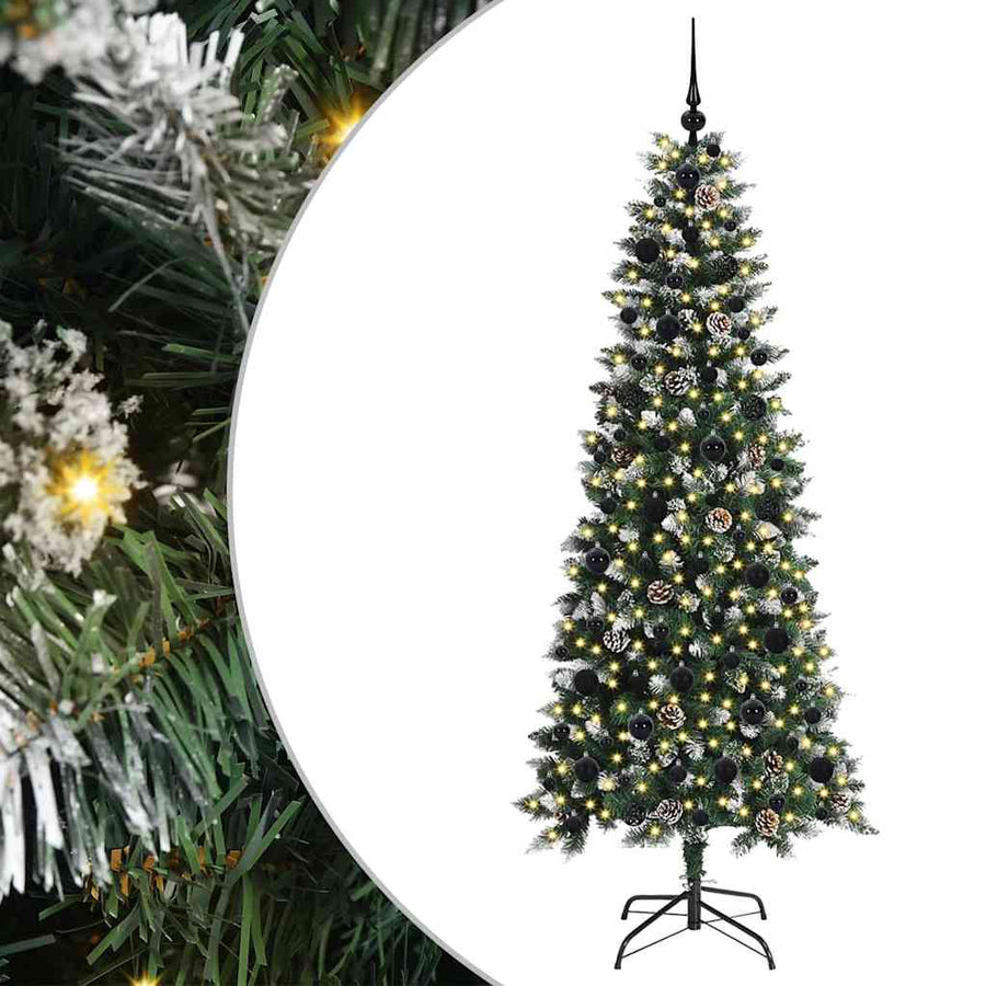 Kunstkerstboom Groen 76 x 76 x 150 cm PVC en Plastic en Staal