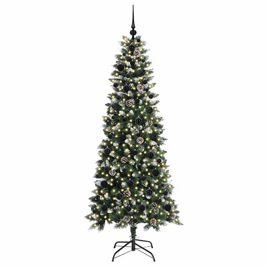 Kunstkerstboom Groen 76 x 76 x 150 cm PVC en Plastic en Staal