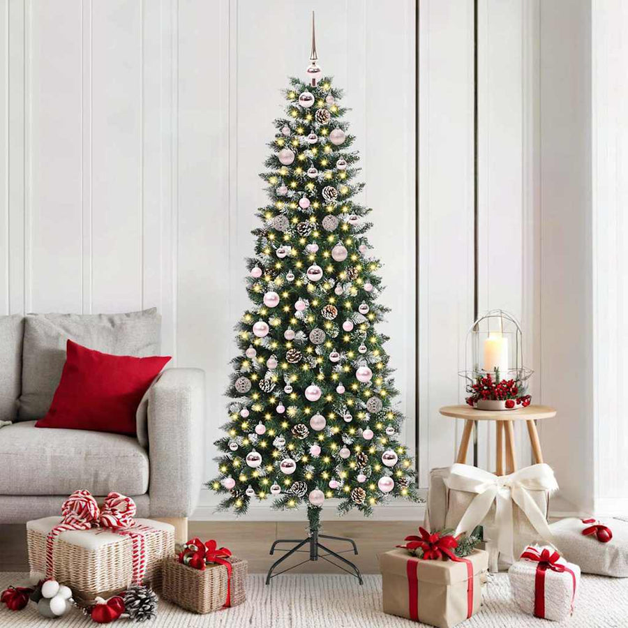 Kunstkerstboom Groen 76 x 76 x 150 cm PVC en Plastic en Staal