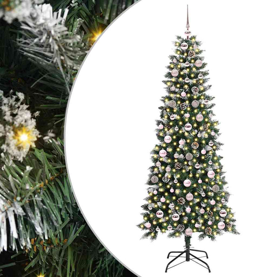 Kunstkerstboom Groen 76 x 76 x 150 cm PVC en Plastic en Staal