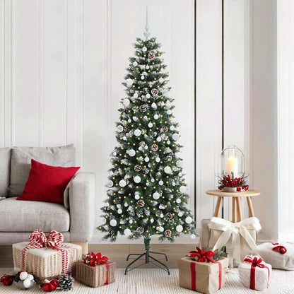 Kunstkerstboom Groen 76 x 76 x 150 cm PVC en Plastic en Staal