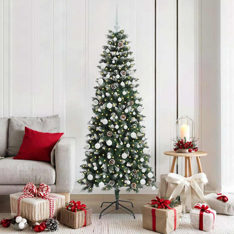 Kunstkerstboom Groen 76 x 76 x 150 cm PVC en Plastic en Staal