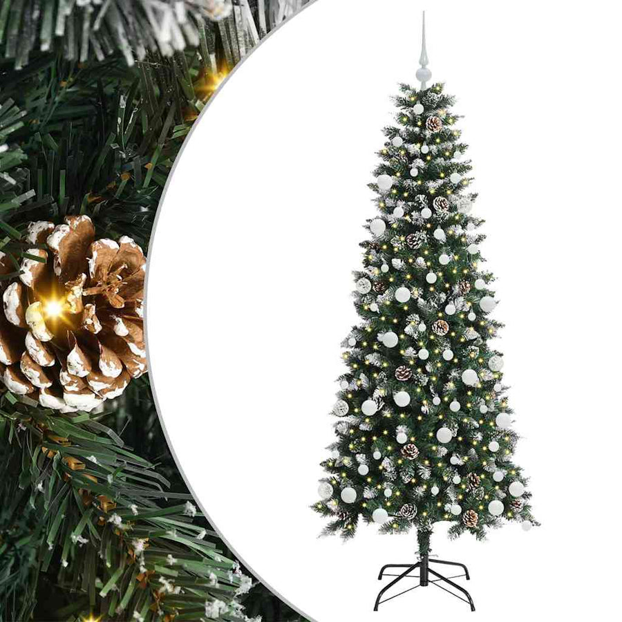 Kunstkerstboom Groen 76 x 76 x 150 cm PVC en Plastic en Staal