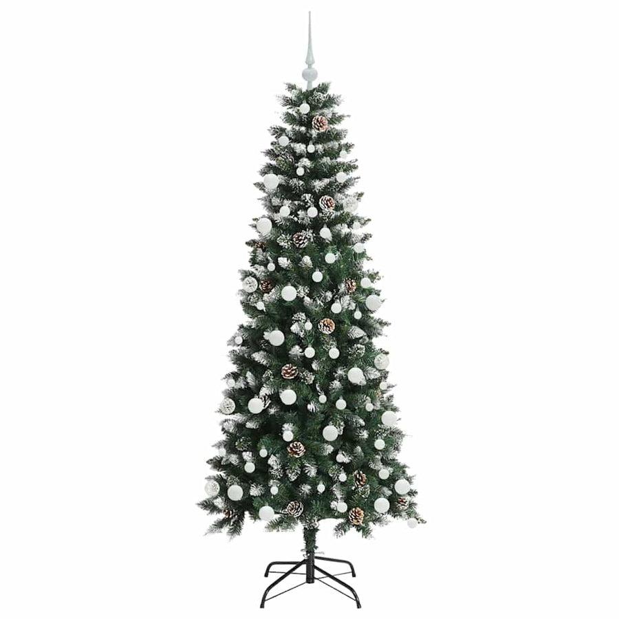 Kunstkerstboom Groen 76 x 76 x 150 cm PVC en Plastic en Staal
