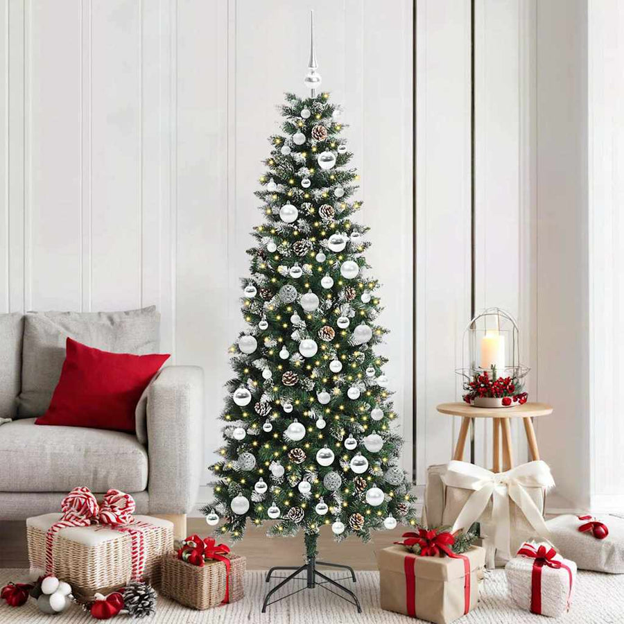 Kunstkerstboom Groen 76 x 76 x 150 cm PVC en Plastic en Staal