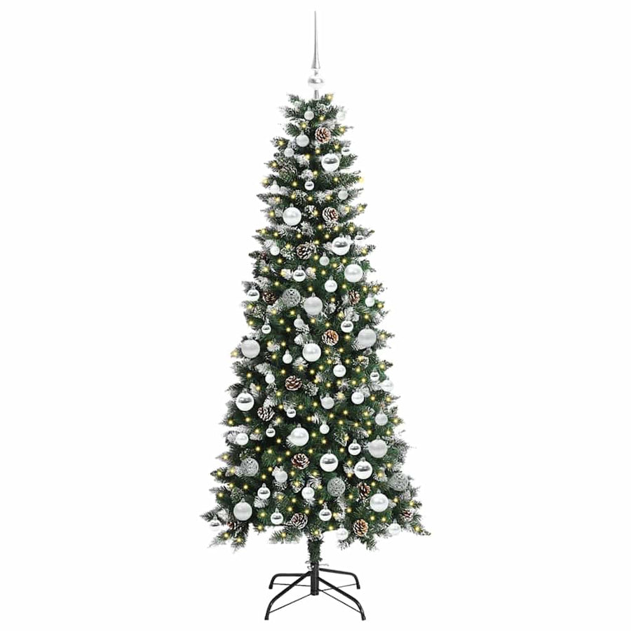 Kunstkerstboom Groen 76 x 76 x 150 cm PVC en Plastic en Staal