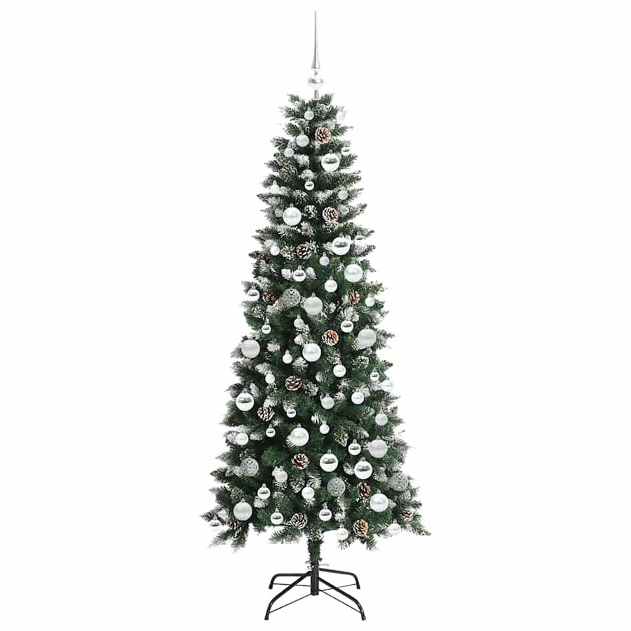 Kunstkerstboom Groen 76 x 76 x 150 cm PVC en Plastic en Staal