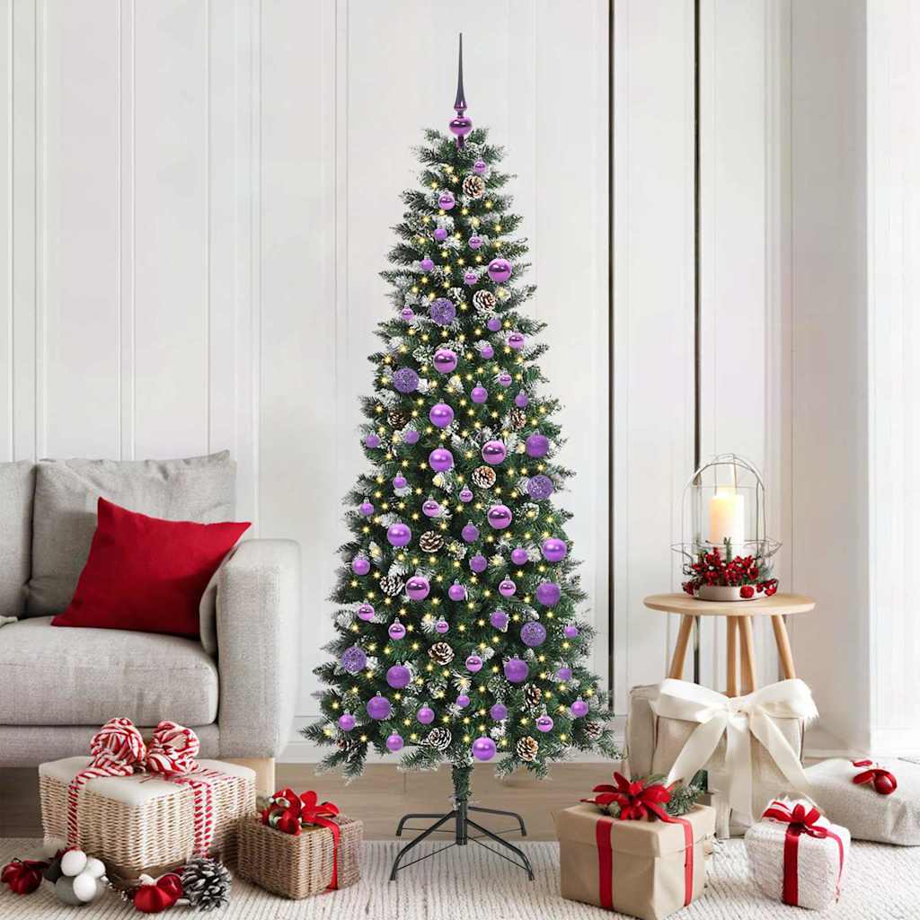 Kunstkerstboom Groen 76 x 76 x 150 cm PVC en Plastic en Staal