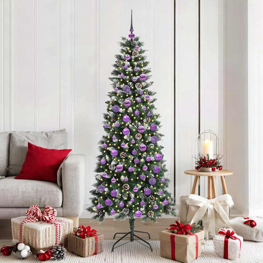Kunstkerstboom Groen 76 x 76 x 150 cm PVC en Plastic en Staal