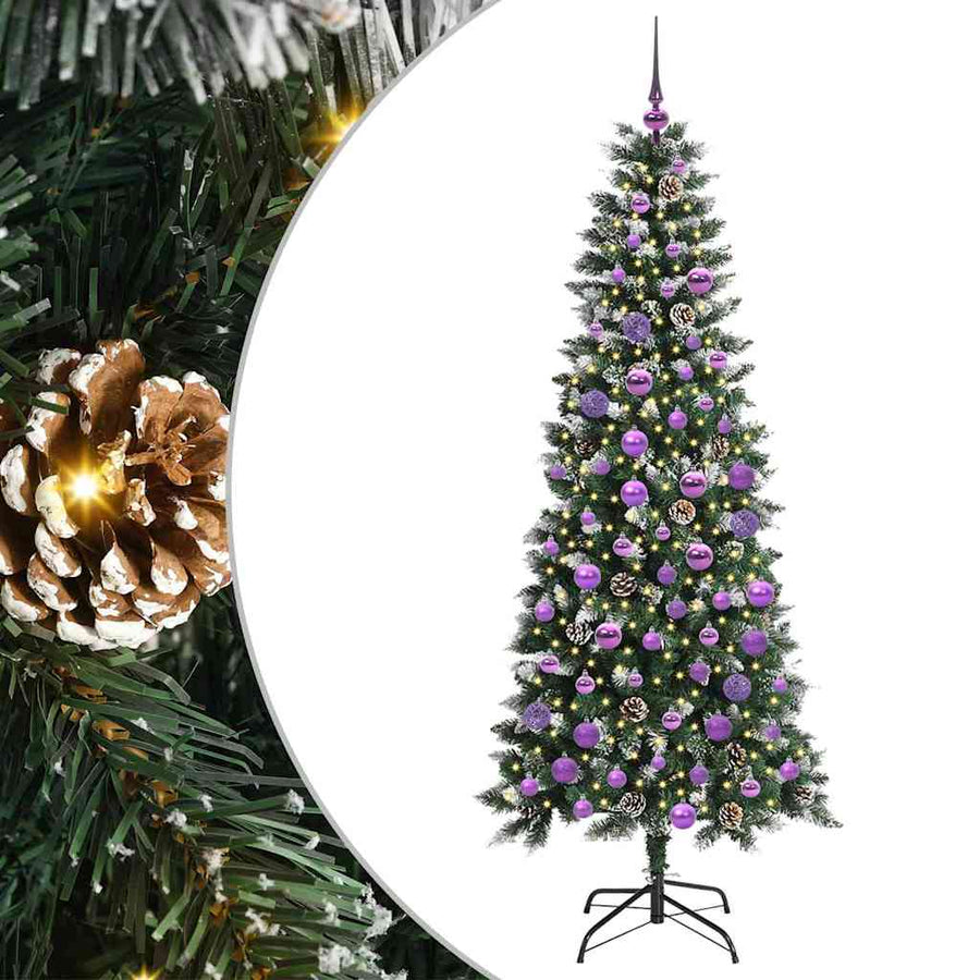 Kunstkerstboom Groen 76 x 76 x 150 cm PVC en Plastic en Staal