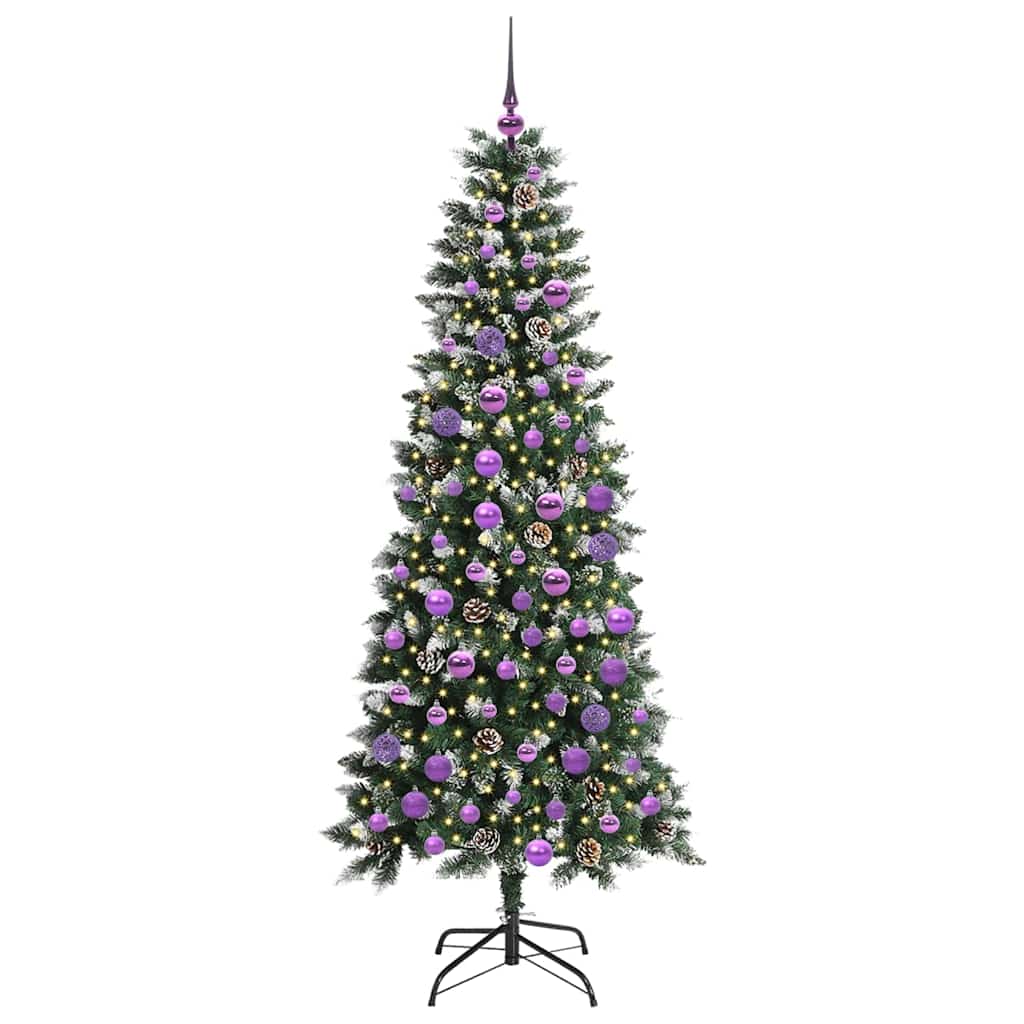 Kunstkerstboom Groen 76 x 76 x 150 cm PVC en Plastic en Staal
