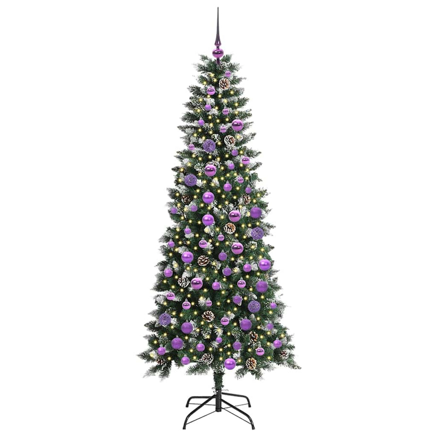 Kunstkerstboom Groen 76 x 76 x 150 cm PVC en Plastic en Staal