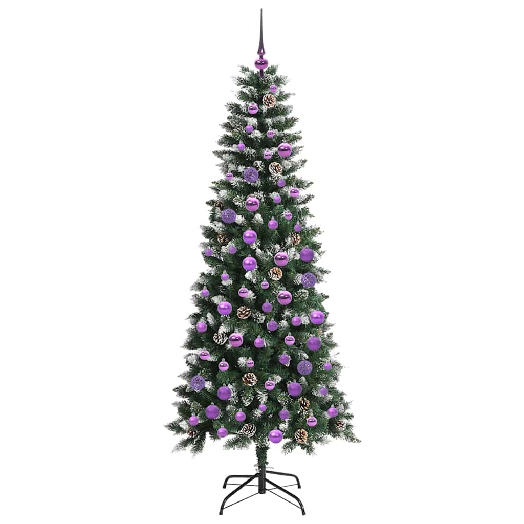 Kunstkerstboom Groen 76 x 76 x 150 cm PVC en Plastic en Staal
