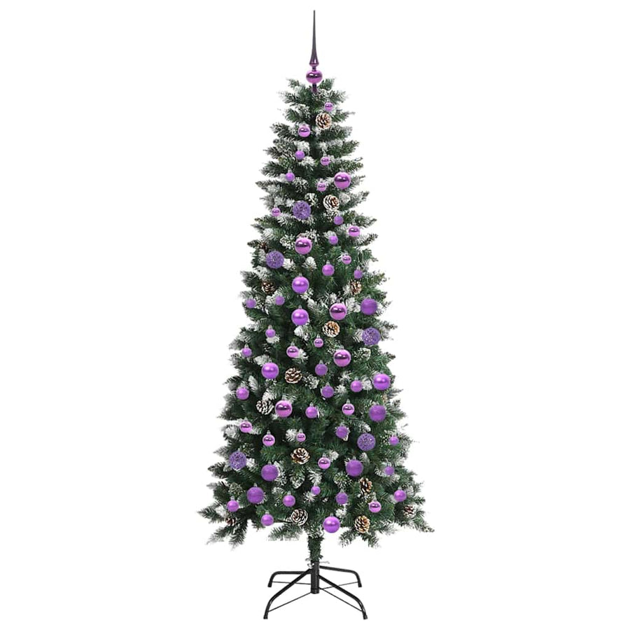 Kunstkerstboom Groen 76 x 76 x 150 cm PVC en Plastic en Staal