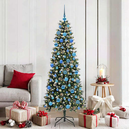 Kunstkerstboom Groen 76 x 76 x 150 cm PVC en Plastic en Staal