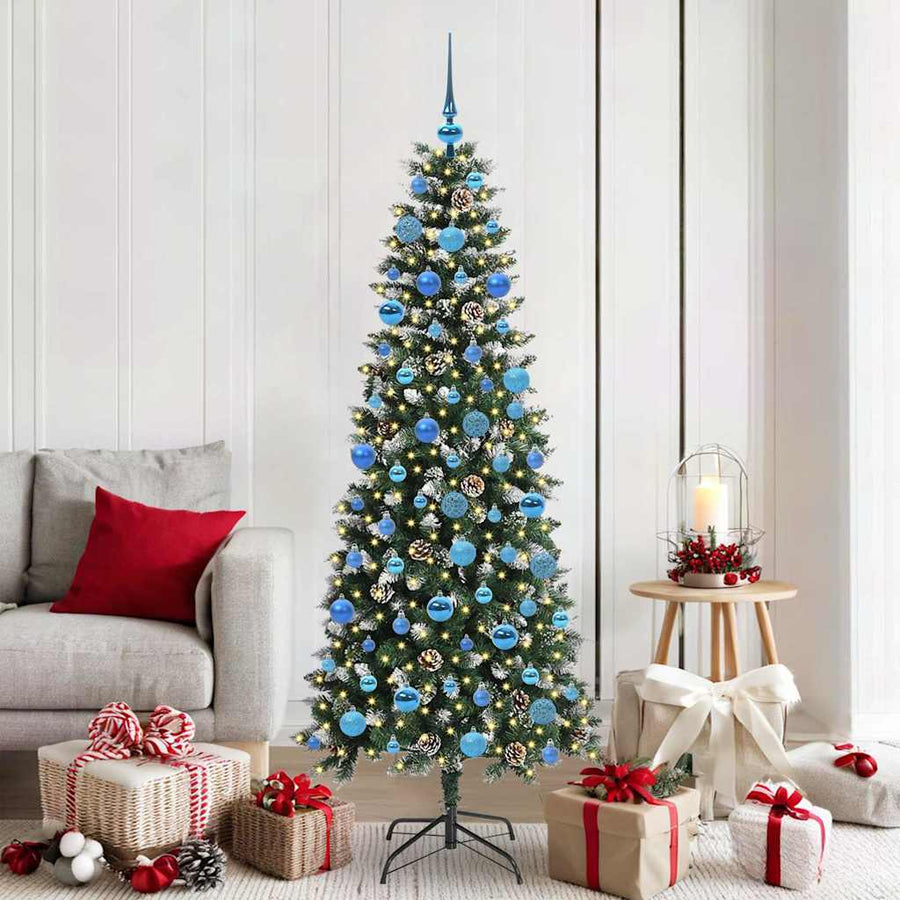 Kunstkerstboom Groen 76 x 76 x 150 cm PVC en Plastic en Staal