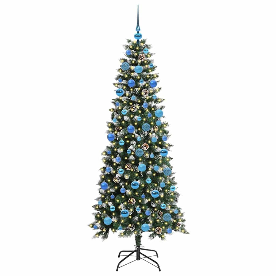 Kunstkerstboom Groen 76 x 76 x 150 cm PVC en Plastic en Staal