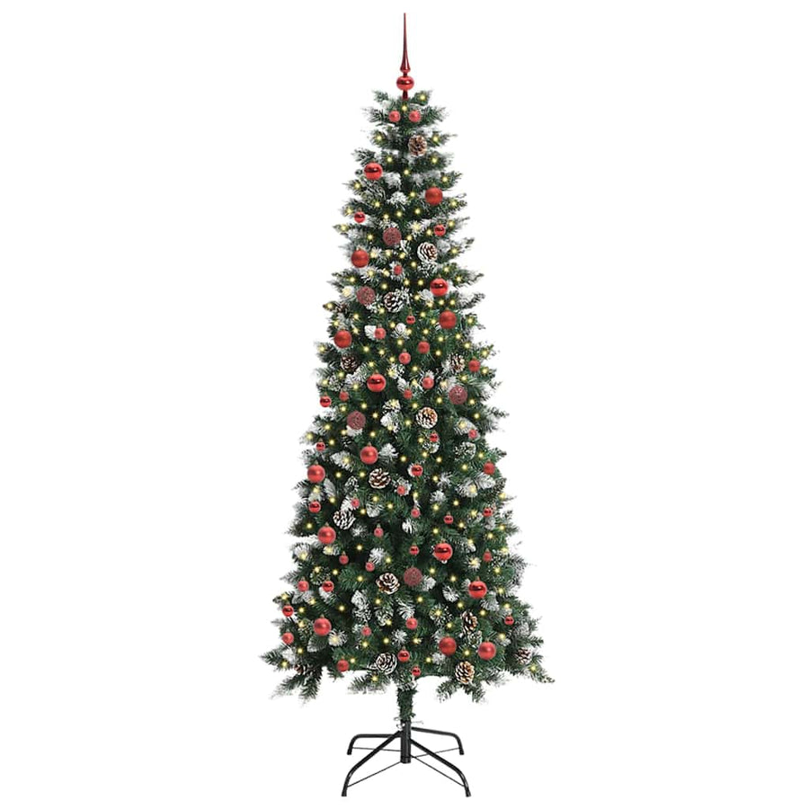 Kunstkerstboom Groen 86 x 86 x 210 cm PVC en Plastic en Staal