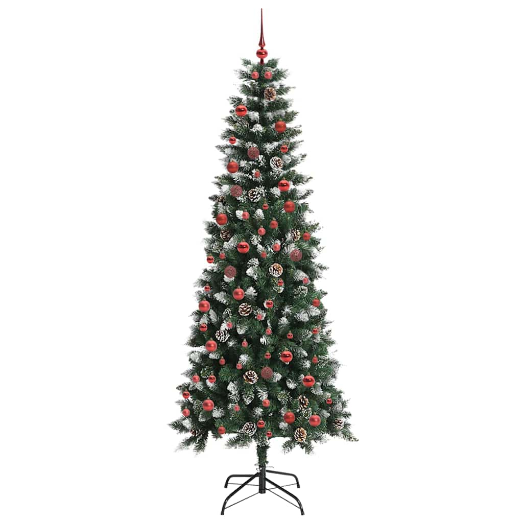 Kunstkerstboom Groen 86 x 86 x 210 cm PVC en Plastic en Staal