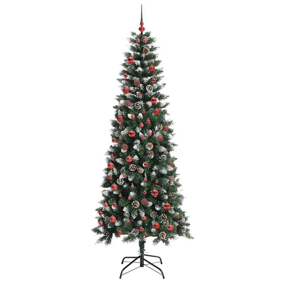 Kunstkerstboom Groen 86 x 86 x 210 cm PVC en Plastic en Staal