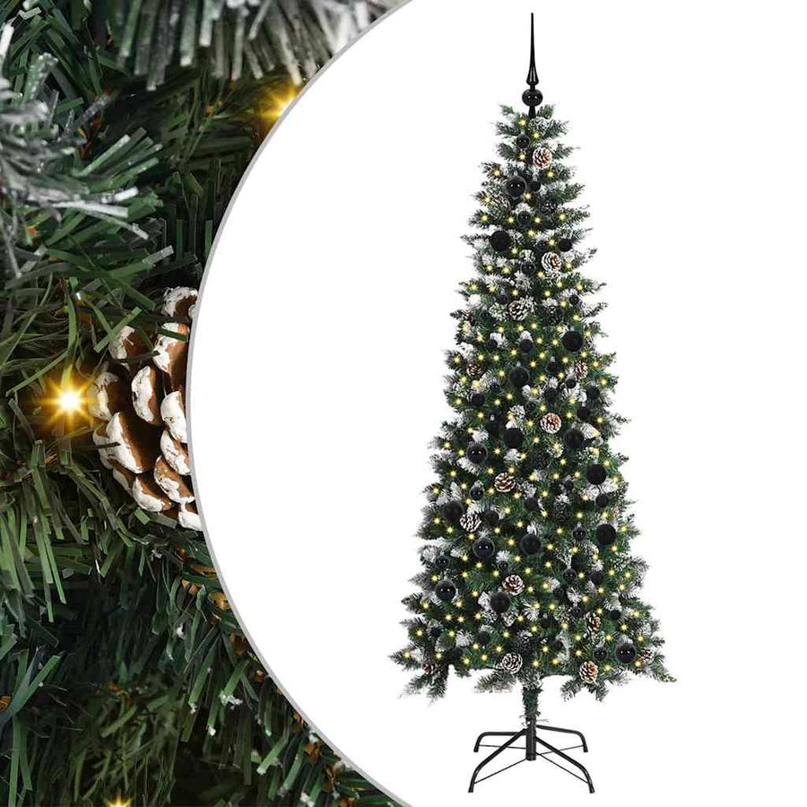 Kunstkerstboom Groen 86 x 86 x 210 cm PVC en Plastic en Staal