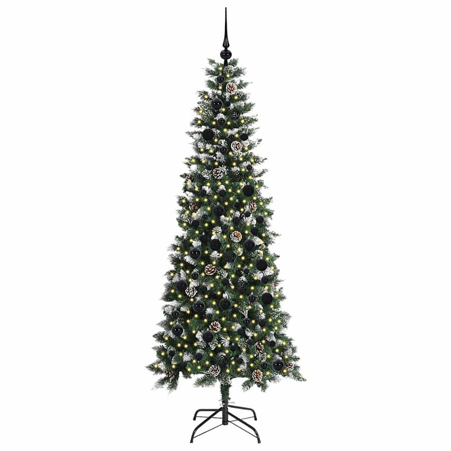 Kunstkerstboom Groen 86 x 86 x 210 cm PVC en Plastic en Staal