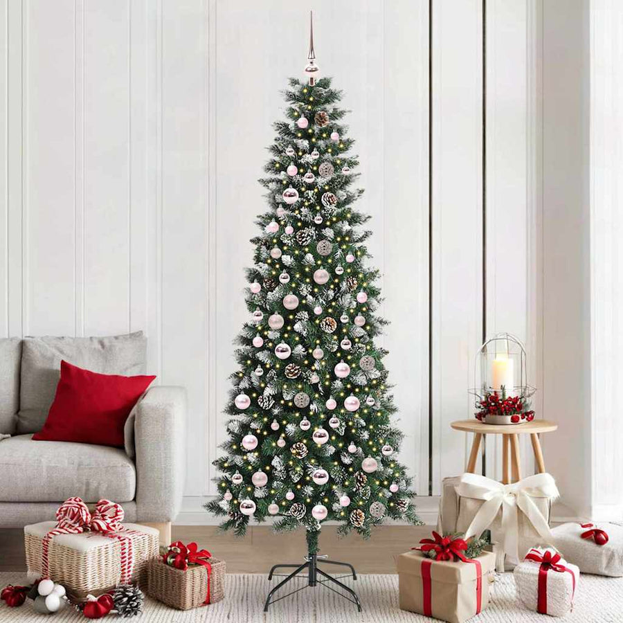 Kunstkerstboom Groen 86 x 86 x 210 cm PVC en Plastic en Staal
