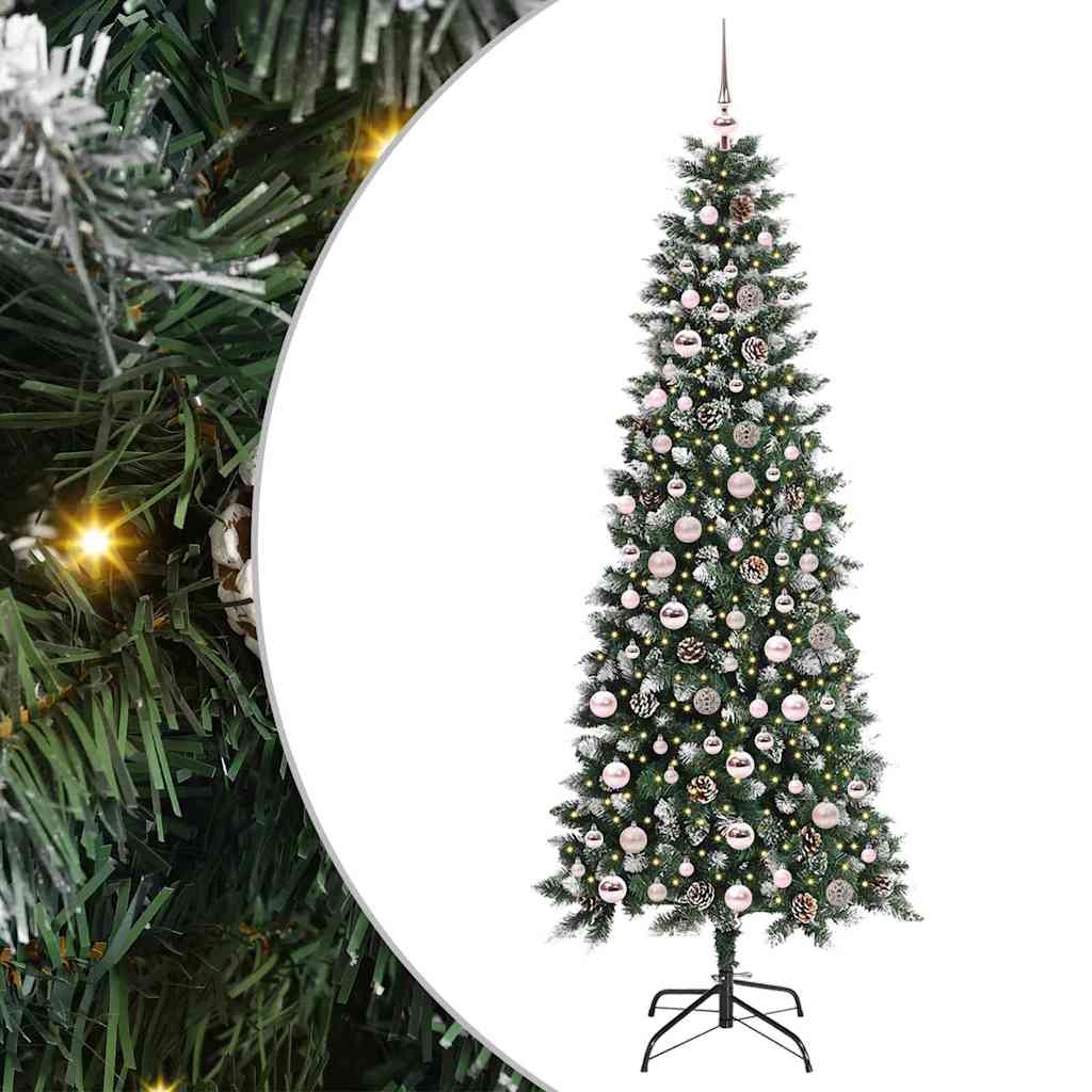 Kunstkerstboom Groen 86 x 86 x 210 cm PVC en Plastic en Staal