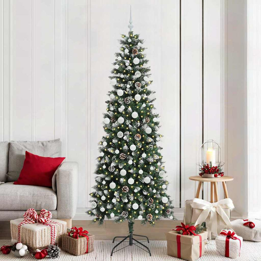 Kunstkerstboom Groen 86 x 86 x 210 cm PVC en Plastic en Staal