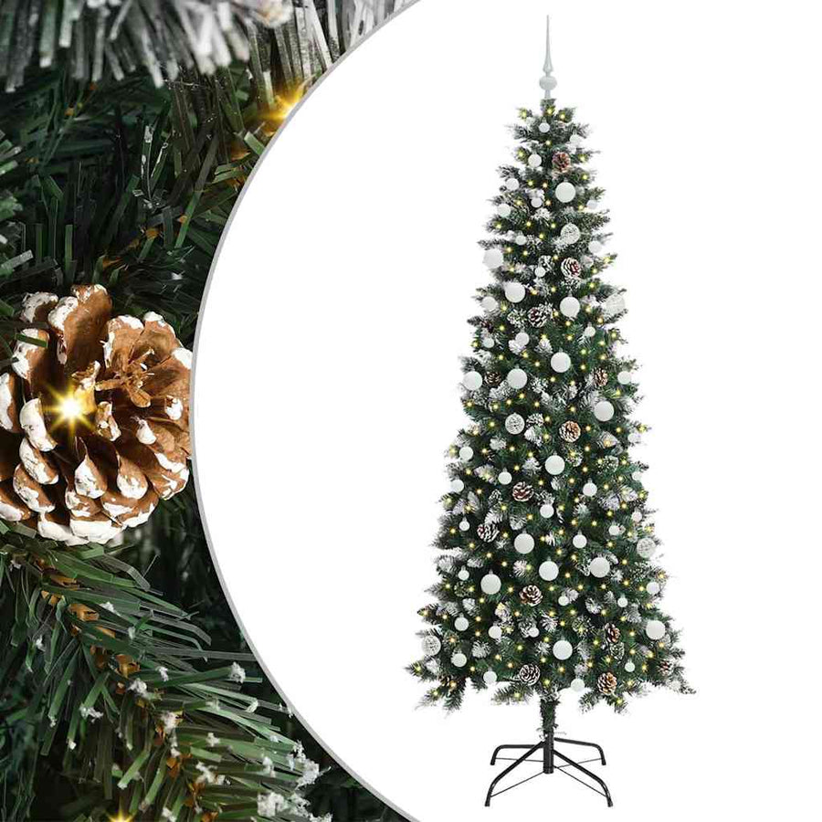 Kunstkerstboom Groen 86 x 86 x 210 cm PVC en Plastic en Staal